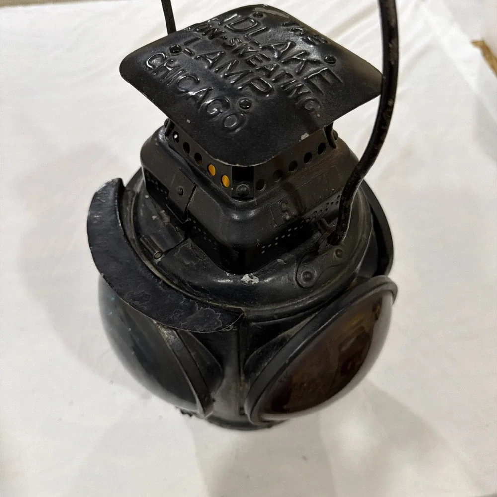Vtg The Adlake‎ Non-Sweating Railroad Train 4 Way Lantern Chicago